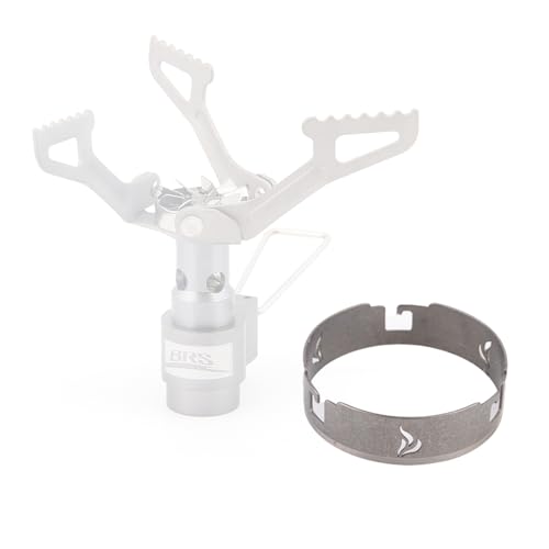 BRS 3000T Stove Windscreen Titanium Camp Stove Windshield with Storage Box for Outdoor Camping Ultralight (Grey-without stand)