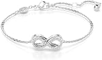 Swarovski Hyperbola bracelet, Infinity, clear, Rhodium finished