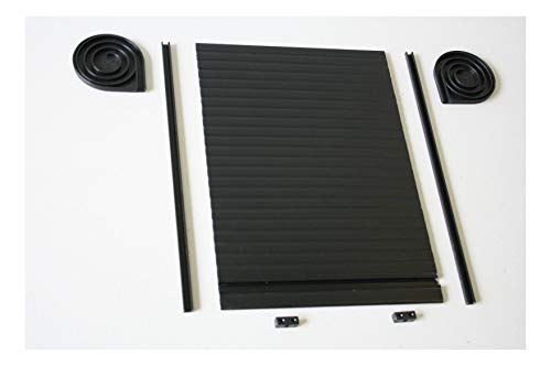 Clearcut - Tambour Door Kit - 400mm Individual Slat Length x 500mm Slat Roll - Black - Campervan and Motorhome