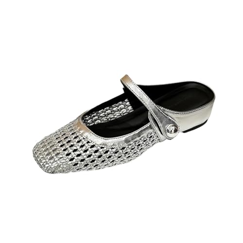 Zapatos planos con puntera cuadrada y tira Mary Jane, la fusión perfecta de moda y confort