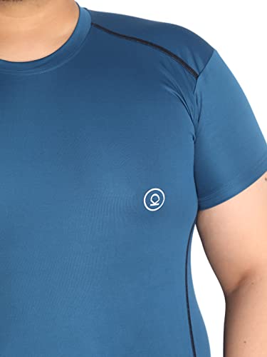 Image of CHKOKKO Men's Polyester Regular Fit Solid Sports T-Shirt