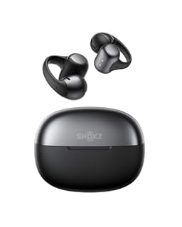 SHOKZ OpenDots ONE Cuffie Open-Ear, Audio Dolby Premium, Auricolari a Clip da 6,5 g, Bluetooth 5.4, Wireless con Microfono, Ricarica Rapida, 40 ore di Autonomia, IP54, con Panno per la Pulizia - Nero