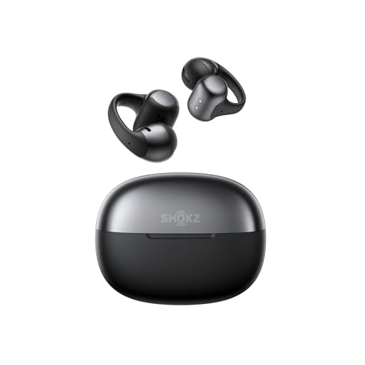 SHOKZ OpenDots ONE Casque à oreilles libres, Audio Dolby Premium, Écouteur à Clip 6,5 g, Bluetooth 5.4, sans Fil avec Micro, Chargement Rapide, 40 h d'Autonomie, IP54, avec Chiffon de Nettoyage - Noir
