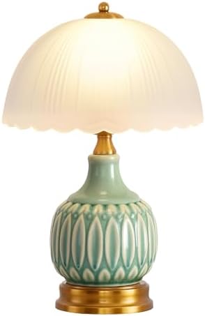 Table Lamps Ceramic Retro Lamp for Living Room,15.7" Modern Bedsi...