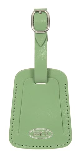 BRIC'S Address Tag Sage Green étiquette de luxe en cuir pour marquer vos bagages