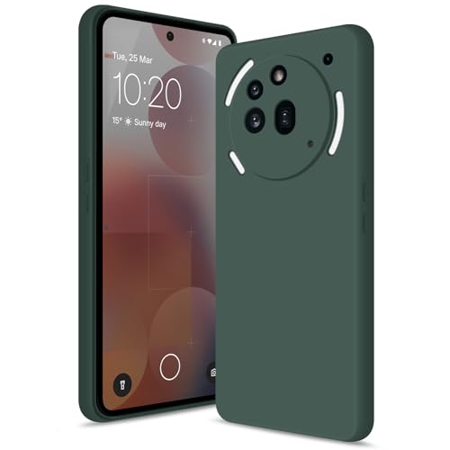 Btstring Hülle für Nothing Phone 3A Pro Hochwertiges Silikon Case Ganzkörper Handyhülle mit Seidig-Weicher Berühren Kratzfestes Weiches Mikrofaserfutter (Grün)