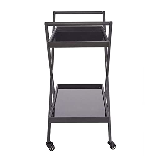 Soporte para vino de hierro forjado negro 2 niveles miniatura 4