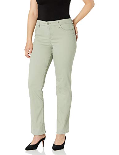 Bandolino Women's Misses Mandie Signature Fit High Rise Straight Leg Jean, Morning Sage, 14 Average Arkansas 