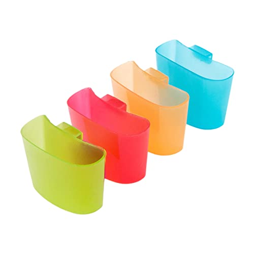 Practical Cup Hanging Tea Bag Holder 4 Pieces/Set European Biscuit Stand Candy Color Tea Accessory Tea Drinkers