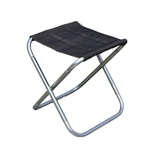 GALPADA Collapsible Camping Stool Lightweight Portable Folding Chair for Adults for Fishing BBQ Beach and Outdoor Activities Compact Design Black Silver