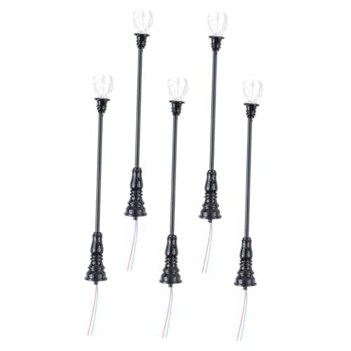 ledmomo 5個 ミニチュア園灯 高精模型ライト 製 耐久性あり 模型用 屋外風景装飾に