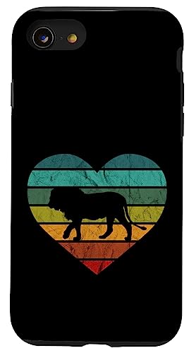 I Love Lions in Africa Heart Wilderness Serengeti Safari �X�}�z�P�[�X iPhone SE (2020) / 7 / 8 �p