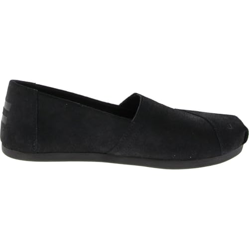 Image of TOMS Womens Alpargata Slip On Canvas Fashion Loafers Black 7 Medium (B,M)