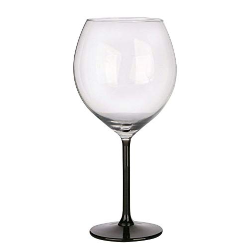 Contemporain Lot de 4 verres à pied Noir Taille XXL-gobelets Idéal comme cadeau 700 ml Cover