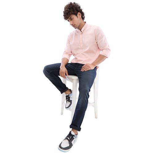 Image of Spykar Men's Regular Fit N /A Full Sleeve Solid Casual Shirts