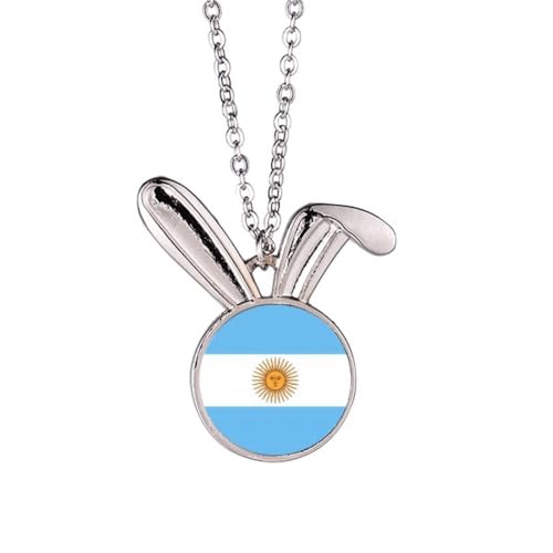 Collier lapin drapeau Argentine parfait pour vos tenues d'été
