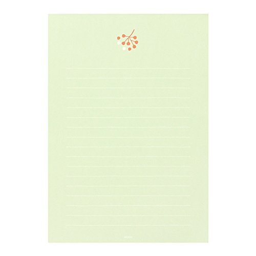 ミドリ 便箋 しあわせ 木の実柄 20467006