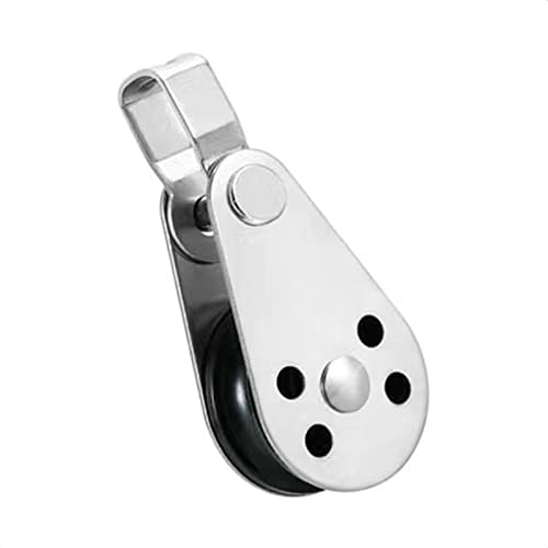 image for TISEKER 4 Pieces Stainless Steel Nylon Marine Pulley, Pulley Blocks Ro