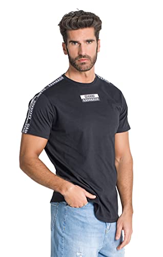 Gianni Kavanagh Black Jenga Ribbon Tee un T-Shirt Homme Confortable