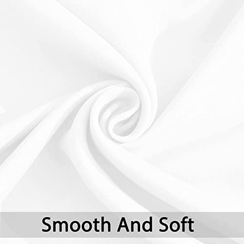 Yakamok Blackout Curtains Room Darkening Thermal Insulated Window Panels,Solid Grommet Top Drapes for Bedroom/Living Room(62Wx84L, Pure White, 2 Panels)