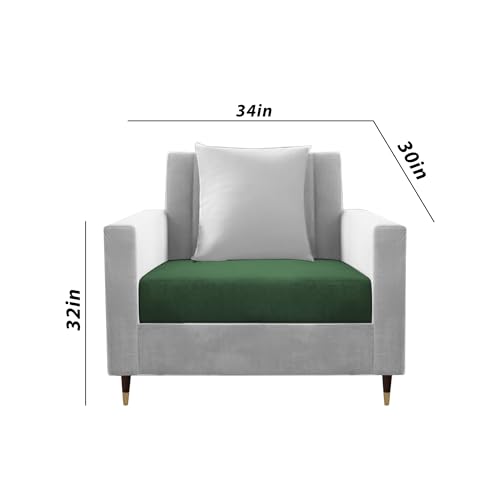 Image of Casaliving Garcia 3+2+1 Seater Sofa Set for Living Room (Green Grey Colour) Premium Fabric Sofa