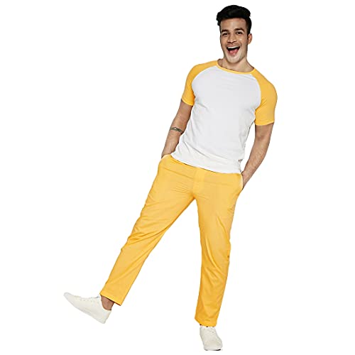 Image of Bewakoof Men's Solid Regular Fit Poplin Pyjamas