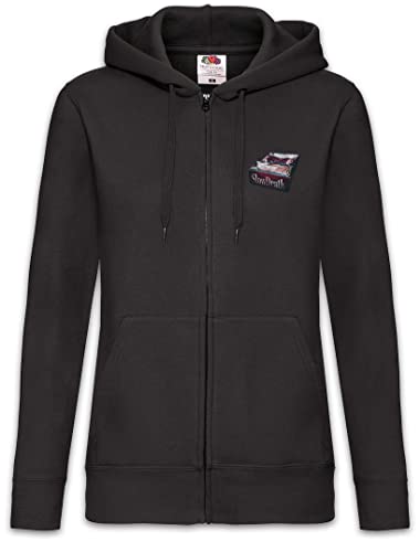 Sweat à capuche femme avec fermeture éclair veste coton motif anti-tabac