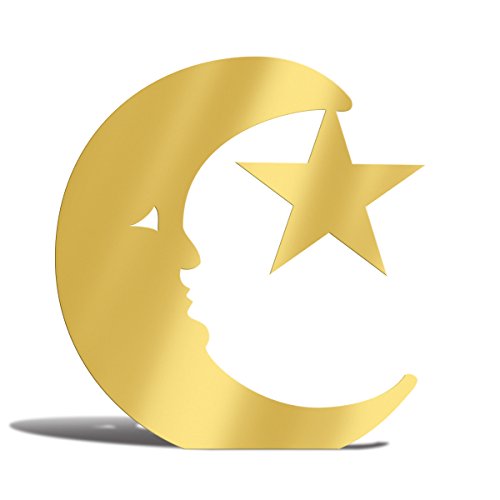 Metallic Gold Moon and Star Standup Party Decoration