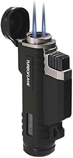 TURBOFLAME Ranger Black - Windproof Military Field Lighter - Perfect Mini Blow Torch For Camping and Outdoors