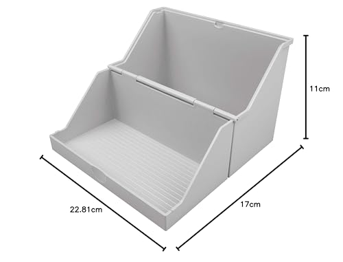 helit H6214582 - Karteikarten Box „the index“ DIN A5 quer, Kleinkartei lichtgrau für ca. 500 Karten