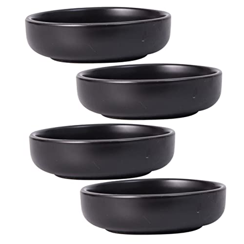 Alipis Y Sauce Dishes 4pcs Ceramic Mini Bowls for Dipping Salad Dressing Ginger Garlic