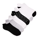 MUK LUKS Women's 6 Pack Sporty Ankle Sock, Multi, One Size