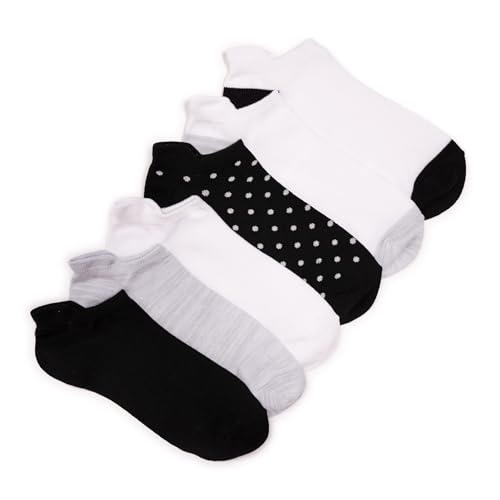MUK LUKS Womens 6 Pack Sporty Ankle Sock Multi OS (6-10)