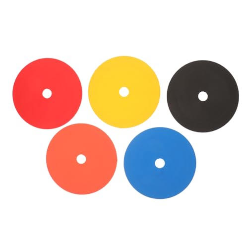 ibasenice 20pcs Soccer Training Sign Discs Non- Marking Tools for Football Basketball and Sports Drills Markers and Lightweight and Stackable