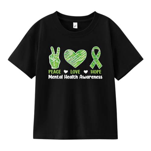 Mental Health Awareness Shirt for Women Men, Broken Crayons Still Color Love Peace Heart Graphic Tee, M-XXL
