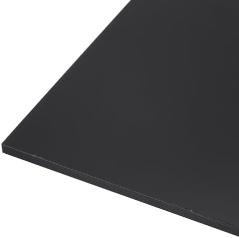 1219 x 305 x 12mm HDPE Plastic Sheet, High Density Polyethylene Sheet Cutting Board Black Solid Block, [for Marine, DIY, Home Floor]