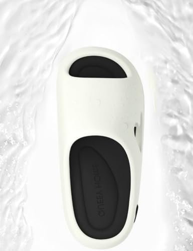 Caistre Pillow Slippers for Women Non Slip Cloud Slides Shower Shoes Thick Sole Bathroom Sandals Shower Slippers House Shoes Sandals3