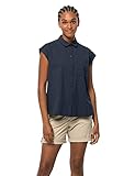 Anti-Odor-Technologie Jack Wolfskin Damen Light Wander W Shirt Shortsleeve, Night Blue, L EU