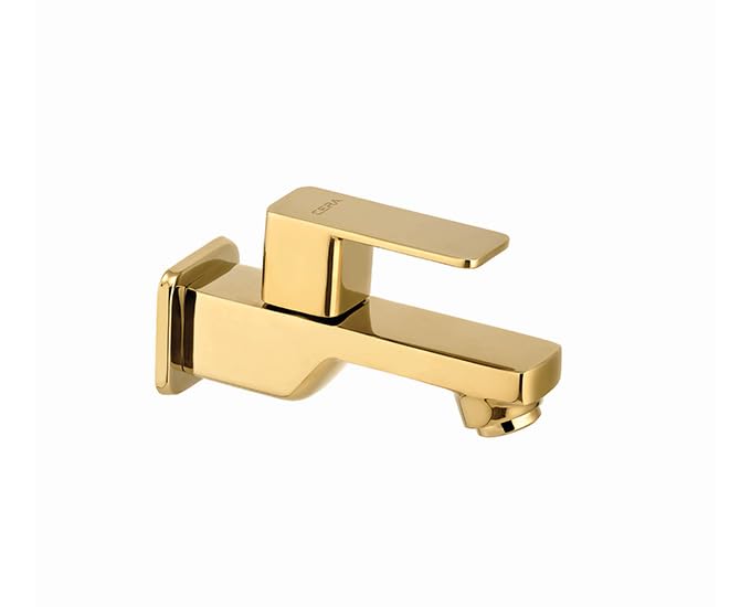 CERA Ruby Bib Cock Short Body Wash Basin Faucet | Sink Tap | Bathroom Accessories | Wall Mount | PVD Finish | Solid Brass | French Gold | F1018501FG-image-28