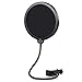 InnoGear Upgraded Microphone Pop Filter Mask Shield, Dual Layered Wind Pop Screen with Flexible 360° Gooseneck Clip Stabilizing Arm for Awesome Premium Recordings, Broadcasting, Streaming, Singing