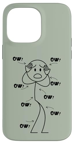 Ow Ow Stick Character Figure Humor Chronic Pain Awareness �X�}�z�P�[�X iPhone 14 Pro Max �p