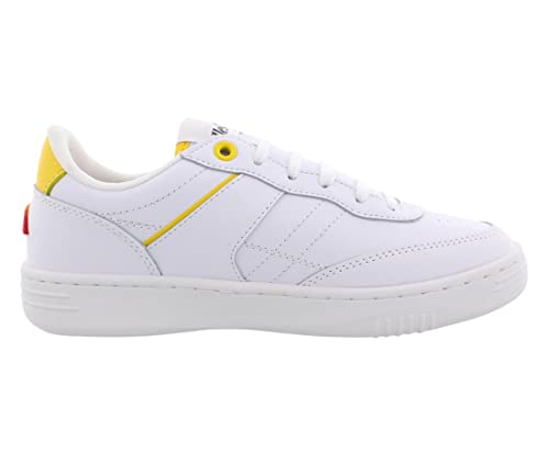 Ellesse Vinitziana 2.0 Leather Womens Shoes Size 9, Color: White/Fluro Yellow3