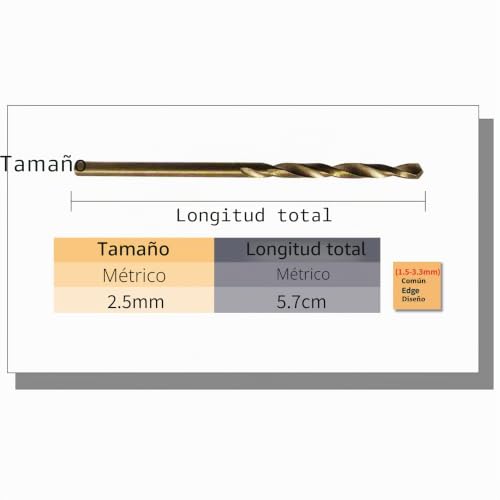 Miniatura 2 de Stroton Brocas De M42 8 Cobalto Para Acero Inoxidable Y Metal 2,5mm X 5piezas