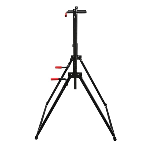 Opvouwbaar Power Tower driehoekig pull-up station, trainingsbaren, draagvermogen 200 kg, optrekstang, vrijstaand, in hoogte verstelbaar, multifunctioneel fitness-trainingsapparaat - Afbeelding 6