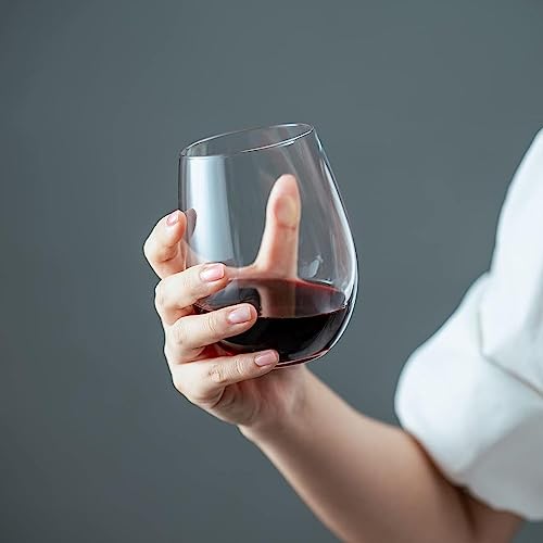 Image of Forestamart 4pcs, Stemless Wine Glasses for Red Or White Wine, 350ml Great for Drinking Wine ||Whiskey Or Juice|| Versatile Glass Cups /Glassware Sets /Glass Tumblers