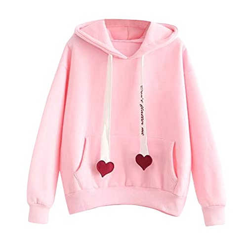 Sweat à capuche femme de couleur unie style mignon avec manches longues protectrices