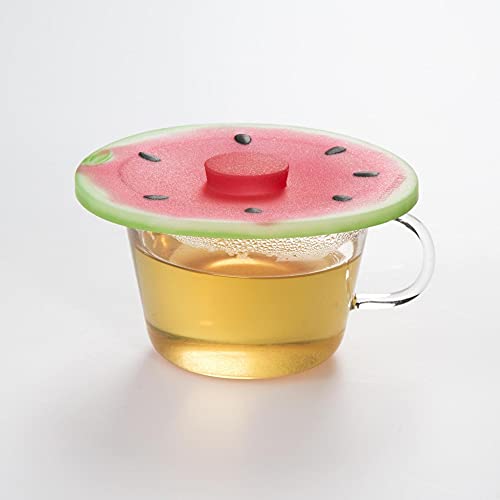 Charles Viancin Silicone Watermelon Drink Airtight Lid/Cover Set Of 2, Pink #TOP1