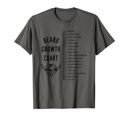 Herren Lustige Bartlänge, Maßtabelle T-Shirt Herren Lustige Bartlänge, Maßtabelle T-Shirt