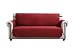 Argstar Reversible Large Sofa Slipover Couch Cover Furniture Protector Wine Red/Tan (3-4 Seater)