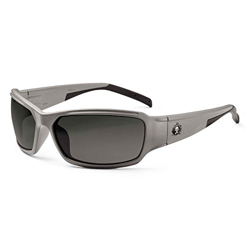 Ergodyne Skullerz Thor Polarized Safety Sunglasses - Matte Gray Frame, Polarized Smoke Lens